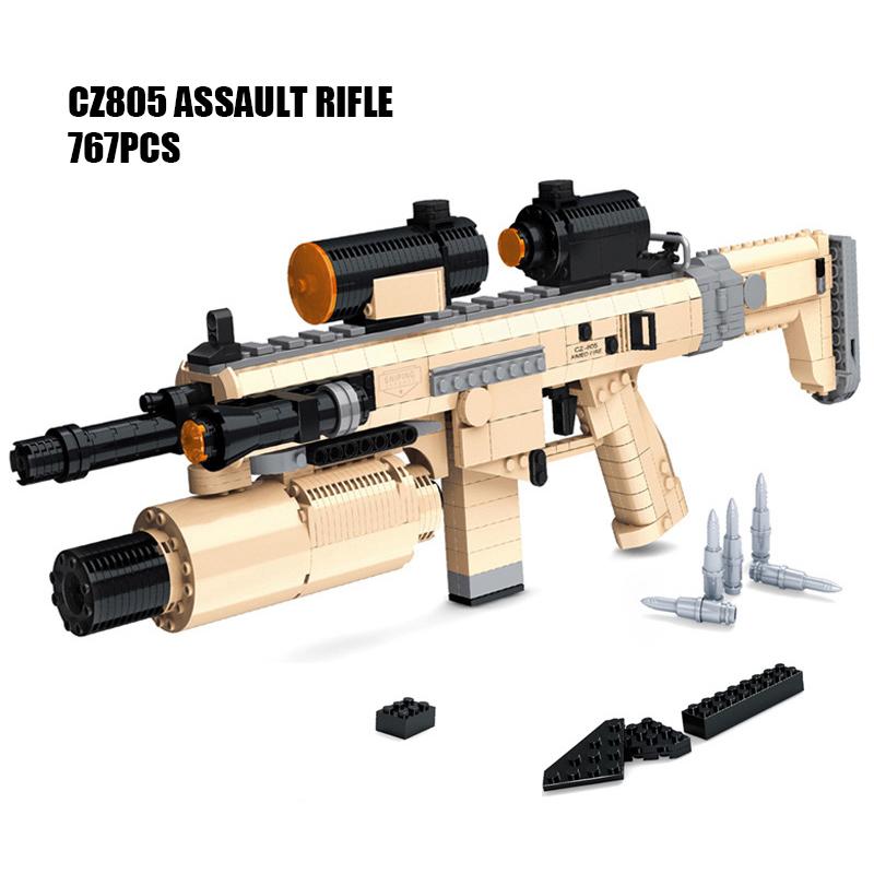 Пистолет Ausini AK47, револьвер, пистолет-пулемет, снайпер, WW2, военная армия, спецназ, модель оружия, строительные блоки, строительные игрушки