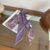 Large Size Long Silk Scarf Korean Hair Band Fashion Silk Scarves  For Women