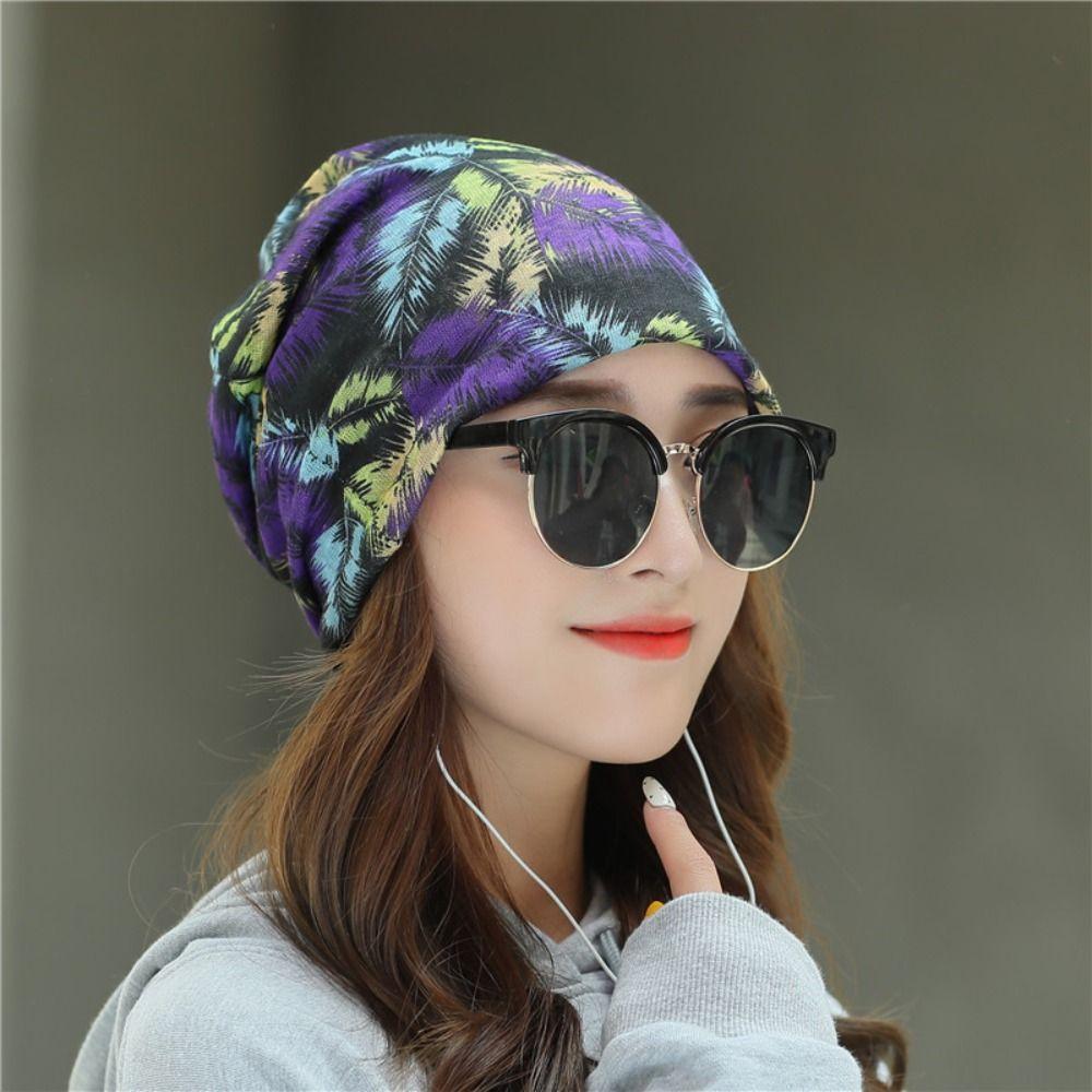 Breathable Thin Pullover Cap Head Wrap Slouchy Beanie Hat Casual Women Turban Hat
