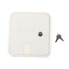 White RV Electrical Cord Access Door Camper Trailer Power Cable Hatch W/ 2 Keys