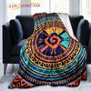 Hunab Ku Mayan Symbol Blanket Flannel Blanket Maya Calendar Glyphs Throws Blanket Bedspread Mayan Ethnic Blanket Sofa Blanket