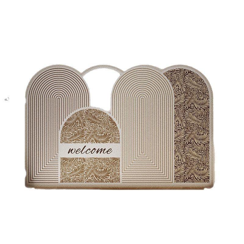 Придверный коврик с проволочным кольцом для обуви, высококлассный грязеотталкивающий противоскользящий коврик, бытовой коврик специальной формы для входной двери
