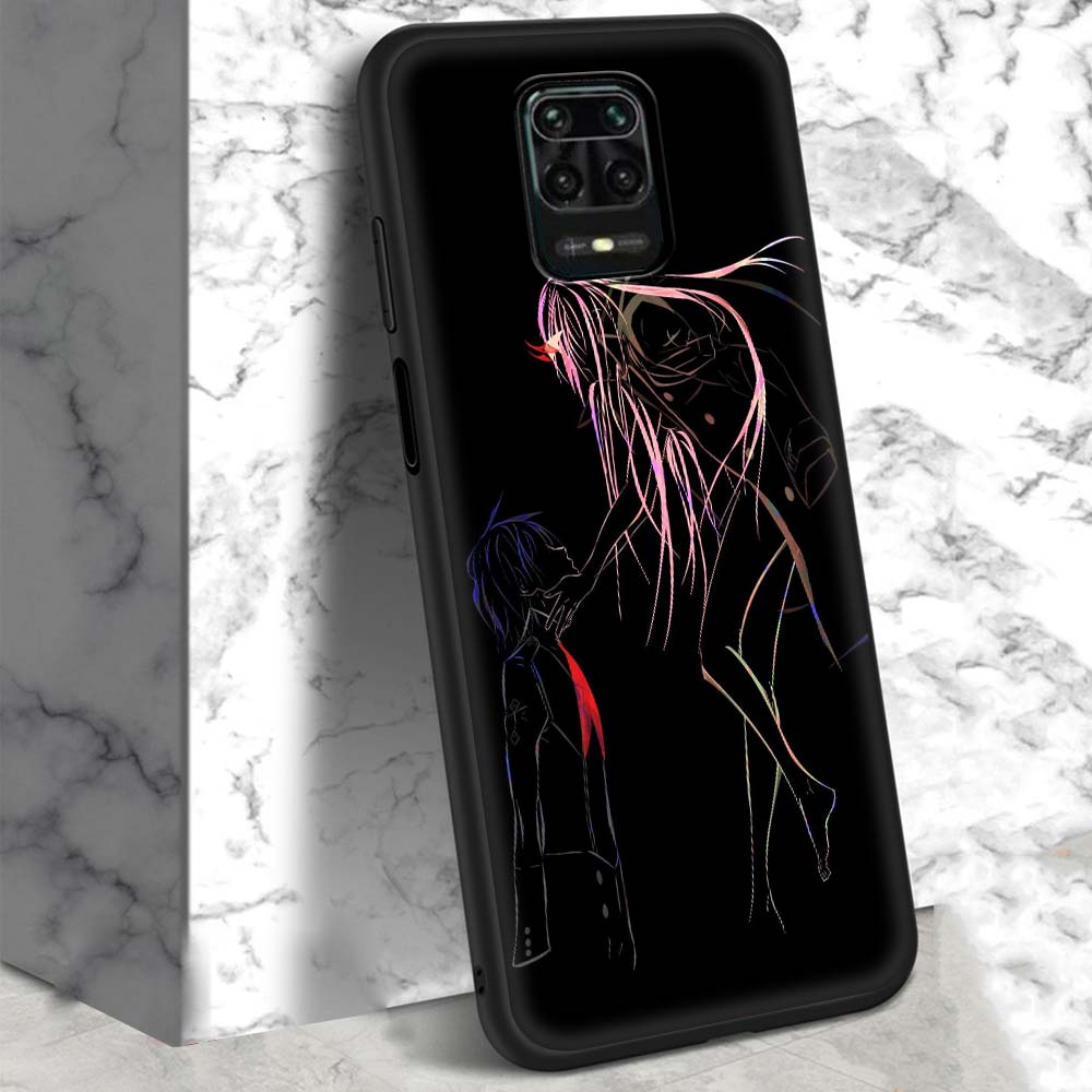 02 Zero Two Anime Darling In The Franxx Case For Xiaomi Redmi Note 9S 9 8 7 10 Pro 8T 9C 9A 8A Black Silicone Phone Cover Sac