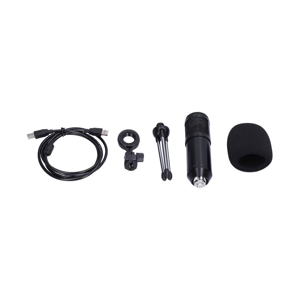 Cardioid Condenser USB Microphone Noise Reduction Wired Microphone for Computers Radio Broadcasting