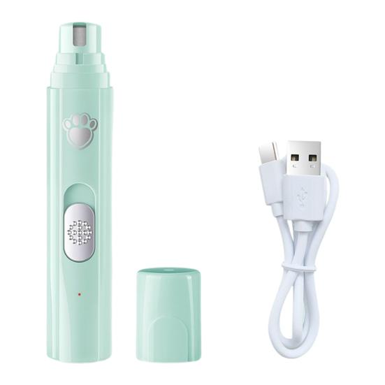Pet Nail Grinder Rechargeable 2-Speed 3 Grinding Ports Low Noise USB Charging Grooming Portable Rechargeable Dog Nail Trimmer Dog Supply