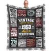 80th birthday gift blanket print soft and comfortable flannel blanket for sofa bed living room