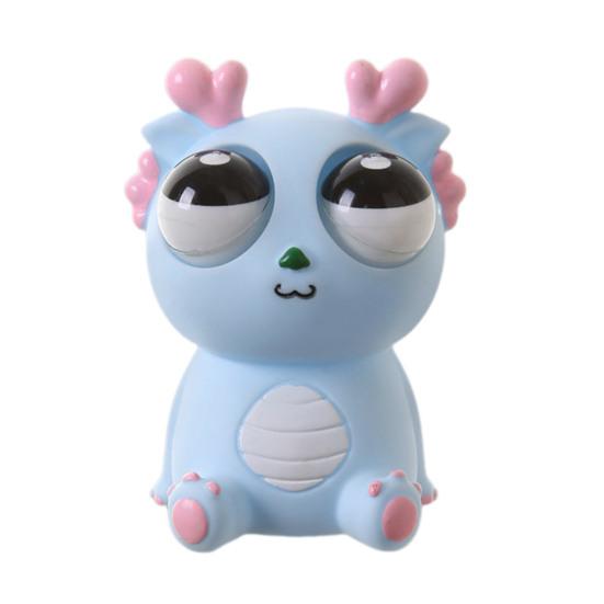 Popping Eye Dragon Squeeze Toy Anxiety Stress Relief Sitting Cartoon Dragon Pinch