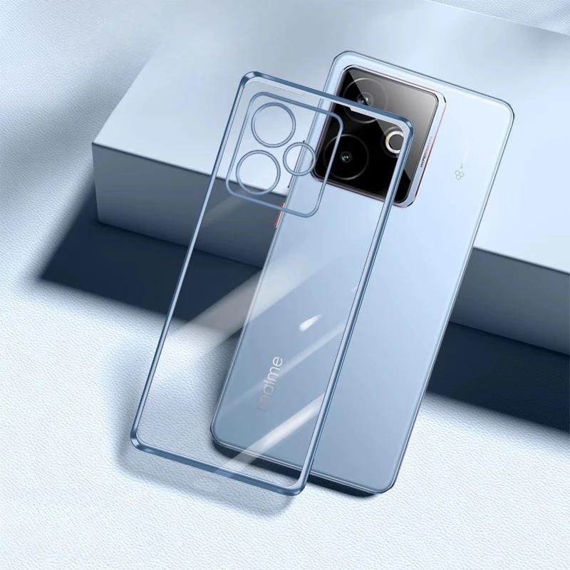 Мягкий чехол с гальваническим покрытием для Realme GT 7T 7 T, противоударный электролитический силиконовый бампер из ТПУ, чехол для телефона для Realme GT7 T 7Pro