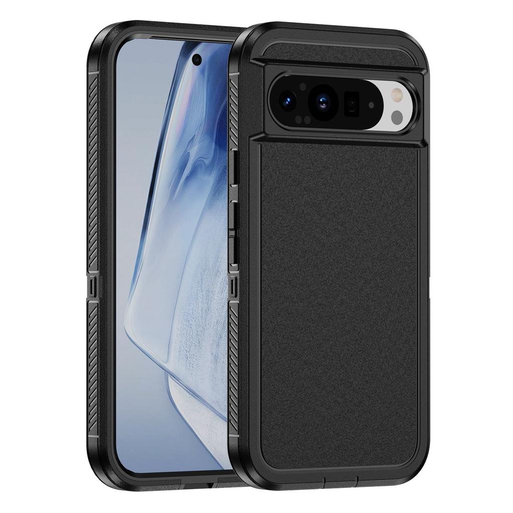 Чехол для телефона Pixel 9 Pro с тройной защитой: три в одном, полностью закрытые края, защита от падений, пыленепроницаемое отверстие, чехол для телефона с тройной защитой
