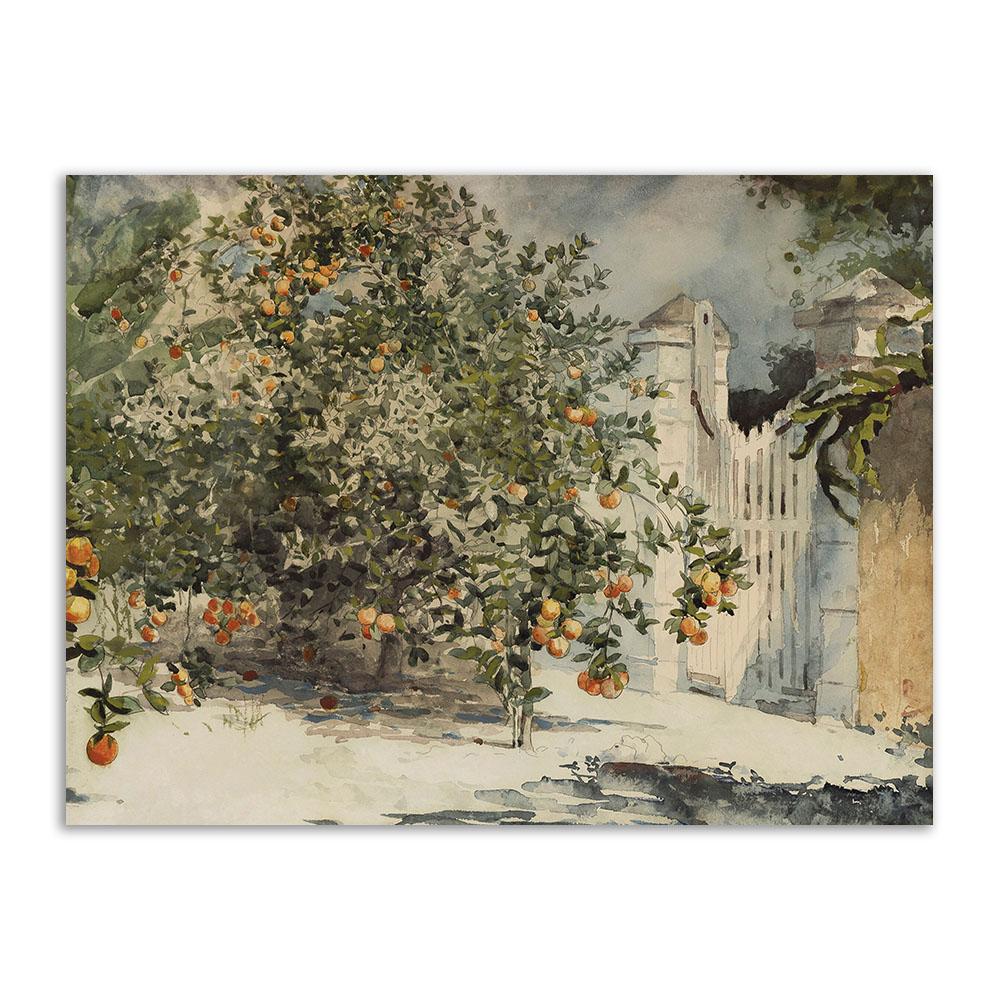 Ретро настенное искусство, скандинавская картина на холсте, настенный постер и принты, винтажное деревенское поле, пейзажное украшение, картина для гостиной