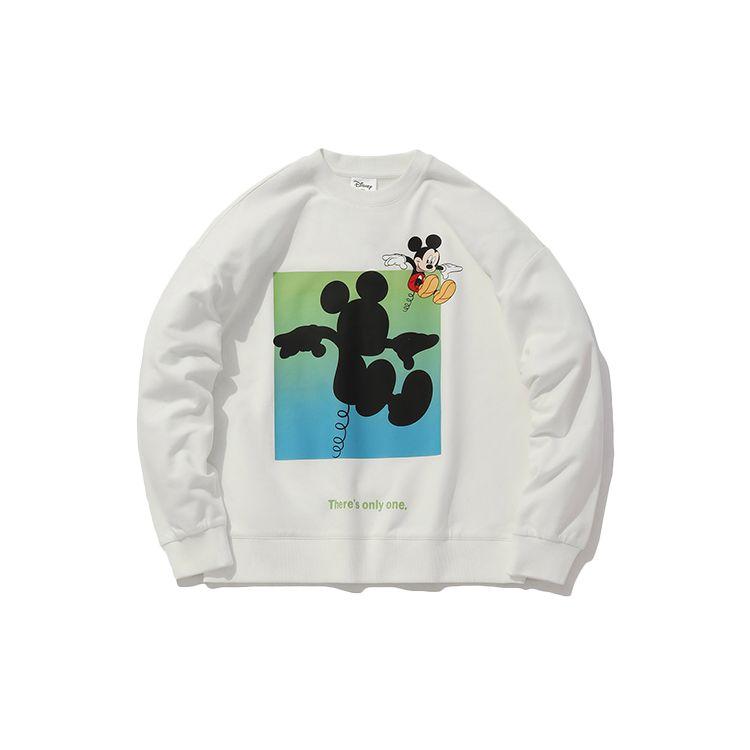 Li-Ning X Disney Co-Branded Loose Pullover Sweatshirt Men Tops Milk-White AWDQ242-2