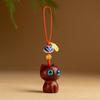 1pc Ebony Cute Black Cat Keychain Decor for Mobile Phone Chain Hand-knitted Creative Cute Accessories Sandalwood Wooden Gifts