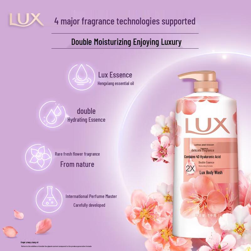 LUX Radiant Peach Blossom Shower Gel