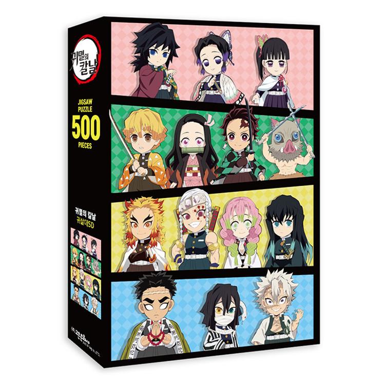 Пазл из 500 деталей - Demon Slayer SD, популярная корейская головоломка