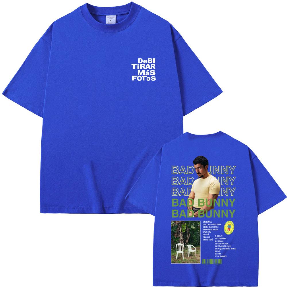 Rapper Bad Bunny DTMF Debí Tirar Más Fotos 2025 New Album T Shirts Unisex Women Hip Hop Fashion Oversized T-shirts Unisex's Streetwear