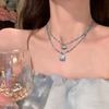 Летний синий океанский кулон-ракушка на цепочке из рисового бисера Ожерелье Бусинная цепочка на ключицу Для женщин Пляжный отдых Украшение Подарок