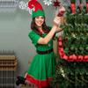 Рождественские костюмы для косплея на Хэллоуин для детей, костюм эльфа для девочек, платье со шляпой, подарок на Новый год, Рождество, карнавал, вечеринку, Санта-Клаус, дети, взрослые женщины