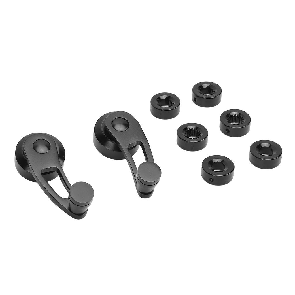 3 Inch Car Door Crank Handle Black Aluminum Alloy Comfortable Grip Auto Retro Door Handles Set Replacement for Mustang