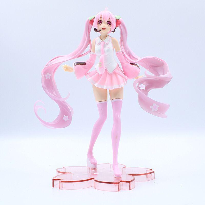 High-Quality Sakura Hatsune Miku PVC Doll with Decorative Chassis Ornaments