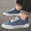 Fashion Men's Breathable Casual Shoes Blue Cowboy Shoes Man Low Top Canvas Sneakers Vulcanized Men's Skateboard Shoes Male Skate Sneaker