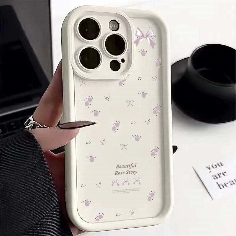 INS Розовый бант Цветок Чехол для телефона для Samsung Galaxy M34 M31 M51 M30S M23 M20 M11 M15 J4 J6 Plus J8 A02 S21 FE S20 Ultra Plus Чехол