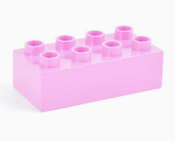 Толстый кирпич 2x4 - Основа с крупными частицами, 8 отверстий, Совместима с LEGO