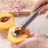 Фруктовая косточка для персика Инструмент для удаления косточек из нержавеющей стали Портативная кухонная утварь Многоразовый инструмент для удаления сердцевины фруктов и овощей