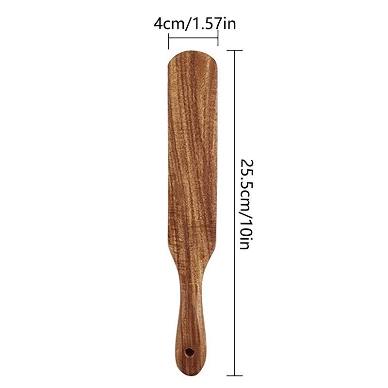 1PC Cookware Kitchen Utensils Sourdough Starter Butter Bread Spatula Wooden Spoon For Salad Mixing Cooking Tool Wooden Spurtle