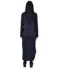 Katharsis Collarless Dress Jacket Navy Pinstripe Free