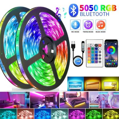 5 В Usb светодиодные лампы для комнаты 5050 RGB светодиодная лента 5 10 метров диодная лента игровое украшение ледяная гирлянда бар освещение клейкая светодиодная лента