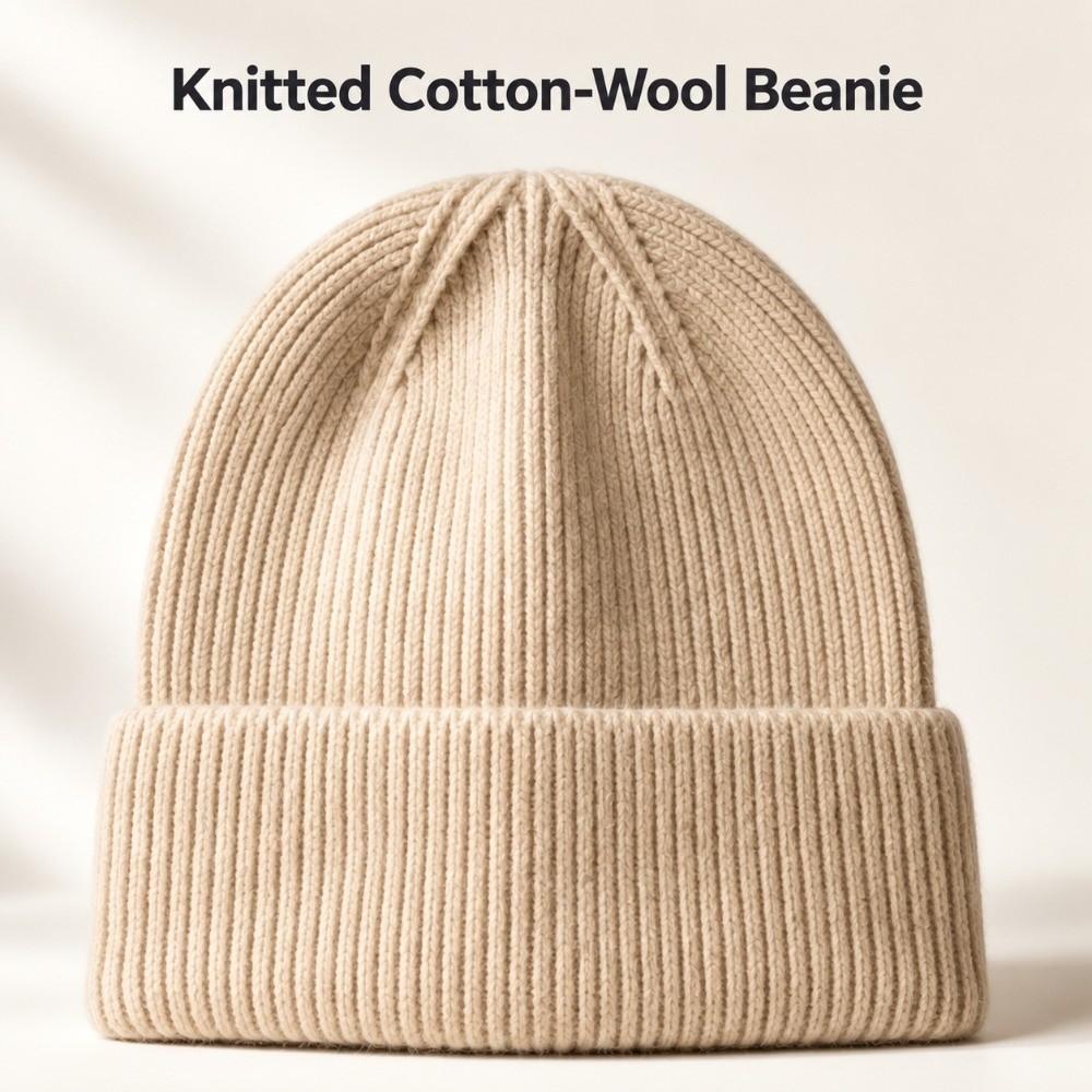 Knitted Knitted Hat Thickened Beanies Cap Fashion Mosque Hats for Male Female