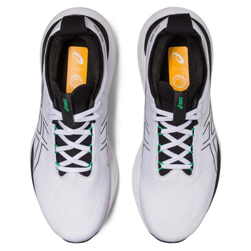 Asics Гель Нимбус 25 Белые Черные Кроссовки 1011B547-103