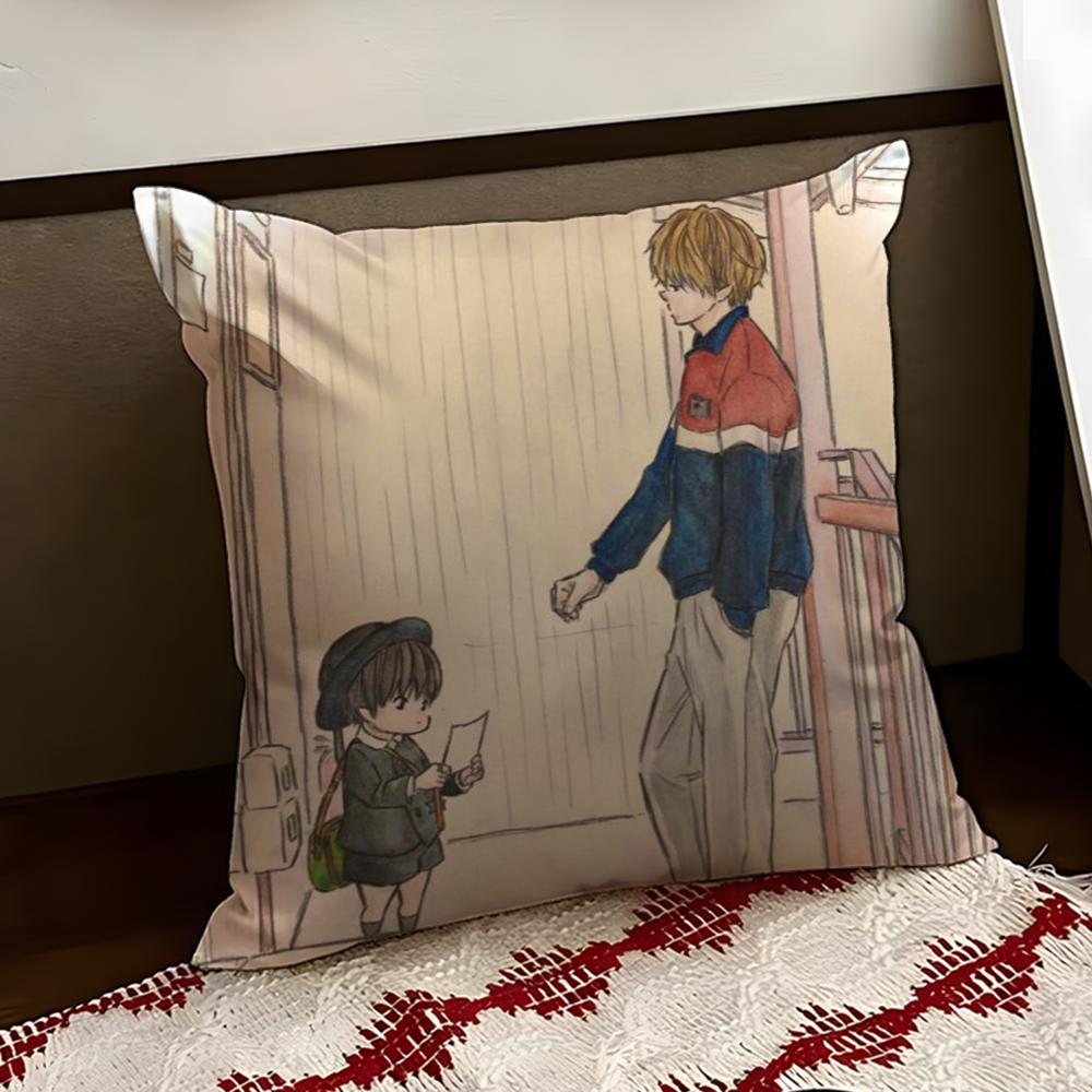 KKotaro Lives Alone Cushion Cover Reversible Soft Durable Pillow Cover Home Car MultiScene Use for Daily Comfort