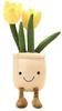 Plush Tulips In a Pot Flower Mascot Women's Day (Yellow)