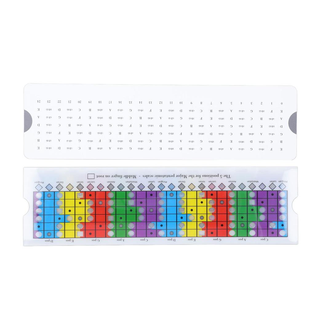 Guitar Pentatonic Sliding Ruler Plastic Multi Color Guitar Scales Sliding Ruler for Beginners
