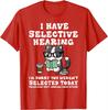 2026 New Funny Selective Hearing Cat Reading Graphic Tee Casual Cotton Short Sleeve T-Shirt for Men