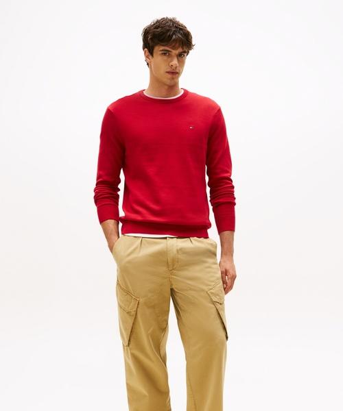 Хлопковая футболка с круглым вырезом Essential от TOMMY HILFIGER (T12G6Kpo030Mt1Xld)