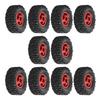 6WD Резиновые шины Ступица колеса из алюминиевого сплава для WPL B24 B36 1 16 RC Автомобиль Модернизированная детальКрасный