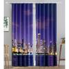 Cyberpunk City Sky Blackout Window Curtains For Kids Bedroom Living Room Bathroom Kicthen Door Home Hall2Pieces High Shading New