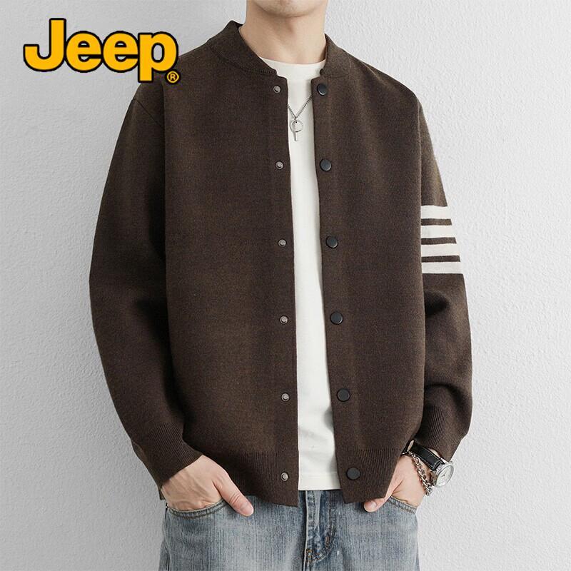 Jeep Мужской повседневный вязаный кардиган-куртка