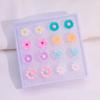 8/6 Pairs Women Ear Studs Set Contrast Colors Different Flower Anti-allergy Non-irritation Plant Decorative Vivid Shape Rose Stud Earrings Set Gift