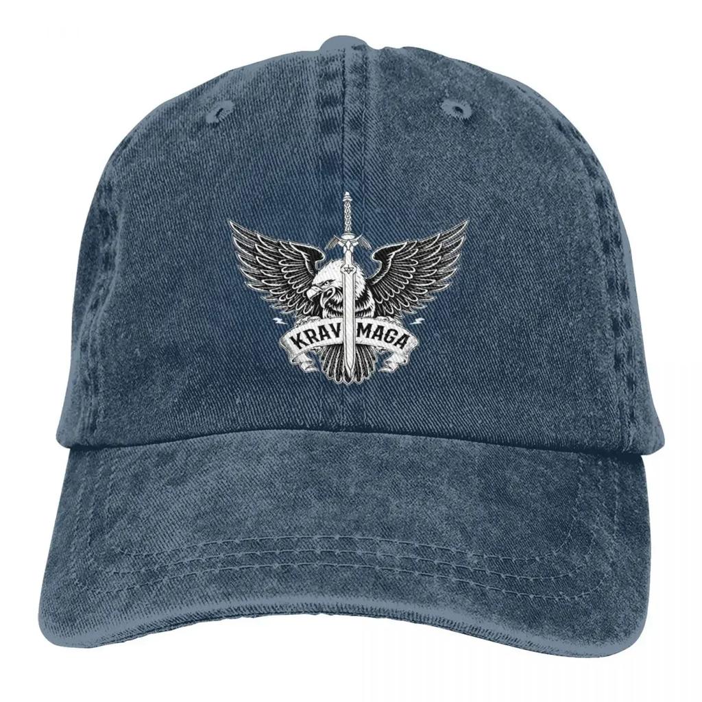 Krav Maga Eagle Washed Baseball Cap Army Navy Fitted Retro Hip Hop Hats Spring FeUnisex Unisex Hunting Camping Design Cap