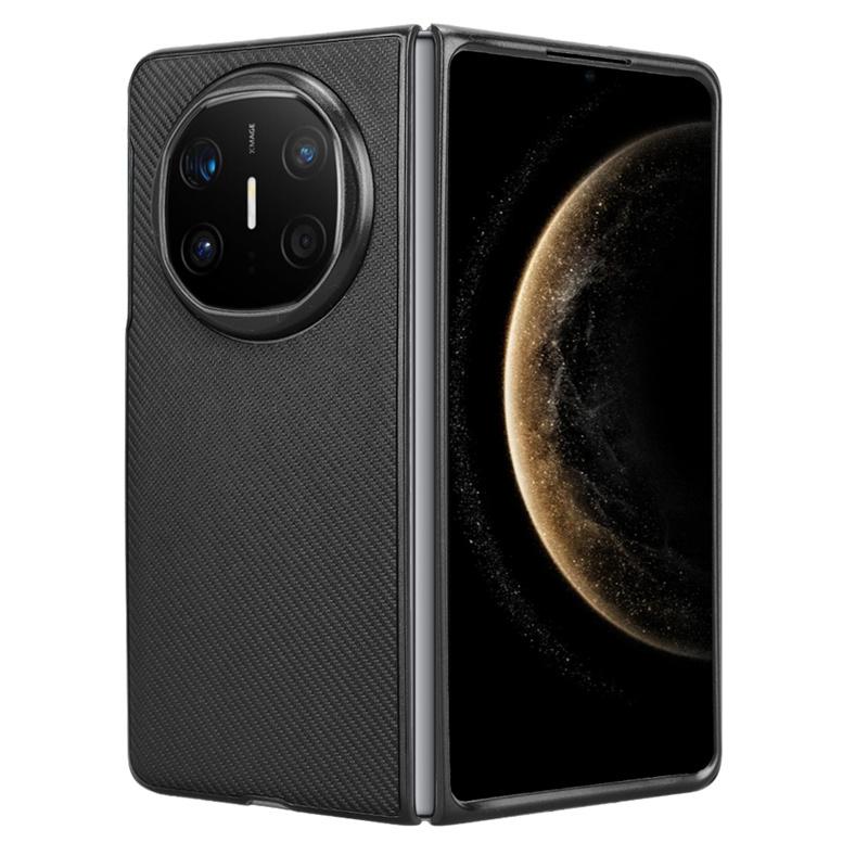 Чехол для Huawei Mate X6 Кожаная задняя панель из углеродного волокна Для Huawei Mate x6 X6 Чехол Жесткий складной защитный чехол для телефона