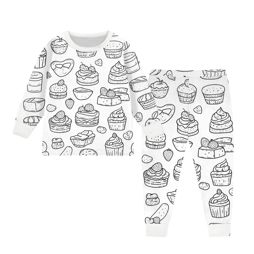 Детский раскрашиваемый брючный комплект для мальчиков и девочек, забавные наряды из 2 предметов, расписанные вручную в стиле DIY, мультяшные комплекты одежды для раскрашивания