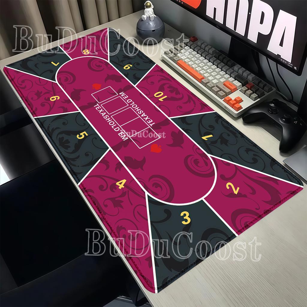 Gaming Mouse Pads HD Printing Texas Hold'em Portable Durable Stitch Edge Poker Entertainment Office Accessories Larger Desk Mat