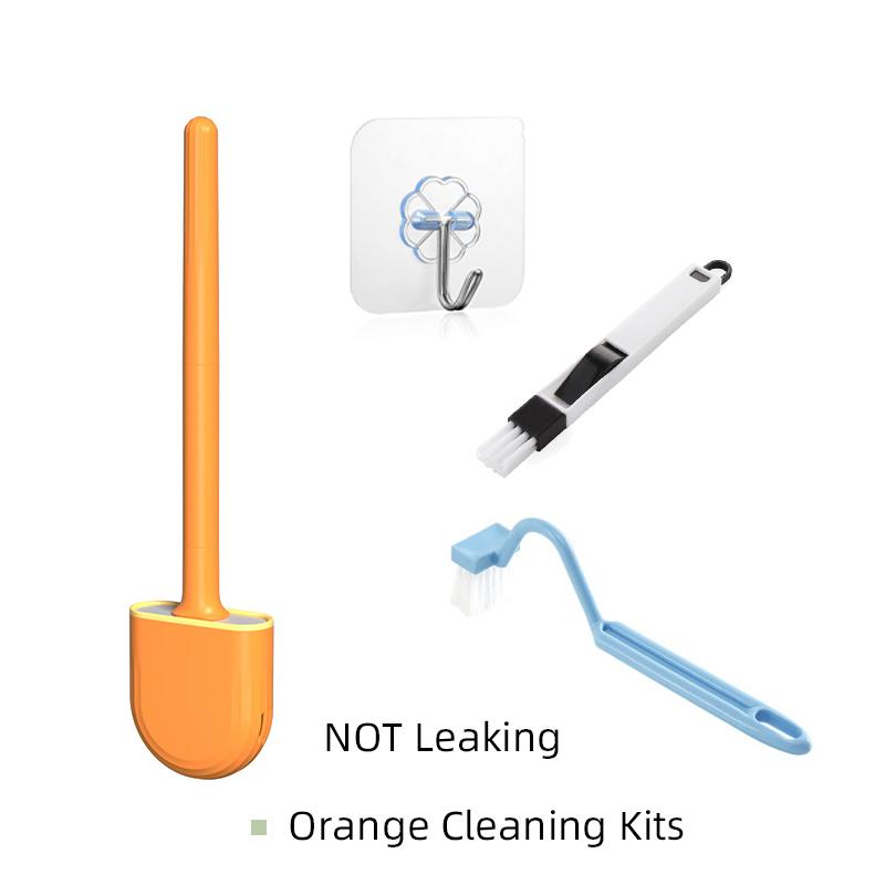 WIKHOSTAR настенная щетка для унитаза, силиконовая плоская насадка для щетки, набор щеток для чистки унитаза, щетка для чистки унитаза, ванная комната