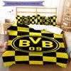 3pcs Football club logo pattern bedding set duvet cover set includes duvet cover &pillowcases,perfect all season bedroom decoration&gift