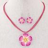 Gift Sweet Floral Pendant Necklace Earrings Set KTJ