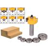 1шт шпунтовая фреза + 6шт набор подшипников резак шип деревообрабатывающий столярный инструмент