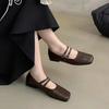 Новые туфли на плоской подошве с квадратным носком, удобные, повседневные и универсальные, весенне-летние, элегантные и модные, в стиле ретро, женские